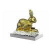 Image 7 : Gold Plexiglases Silver Plated Rabbit Sculpture