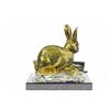 Image 8 : Gold Plexiglases Silver Plated Rabbit Sculpture