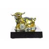Image 1 : Gold Plexiglases Sitting Ox Statue