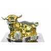 Image 4 : Gold Plexiglases Sitting Ox Statue
