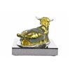 Image 8 : Gold Plexiglases Sitting Ox Statue