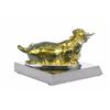 Image 9 : Gold Plexiglases Sitting Ox Statue