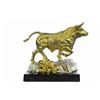 Gold Plexiglases Stock Market Bull Sculpture