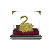 Gold Plexiglases Silver Plated Swan Sculpture