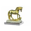 Image 6 : Gold Plexiglases Male Stallion Sculpture