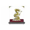 Gold Plexiglases Silver Plated Dragon Sculpture