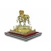 Image 7 : Gold Plexiglases African Elephant Sculpture Figure