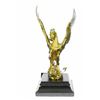 Gold Plexiglases Silver Plated Pegasus Sculpture