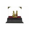 Gold Plexiglases Couple in Love Sculpture