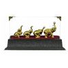 Gold Plexiglases African Elephants Statue