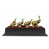 Image 5 : Gold Plexiglases African Elephants Statue