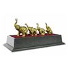 Image 7 : Gold Plexiglases African Elephants Statue