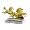 Image 6 : Gold Plexiglases Three Horses Sculpture