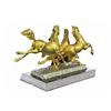 Image 8 : Gold Plexiglases Three Horses Sculpture