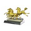 Image 9 : Gold Plexiglases Three Horses Sculpture