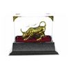 Gold Plexiglases Stock Market Bull Figurine