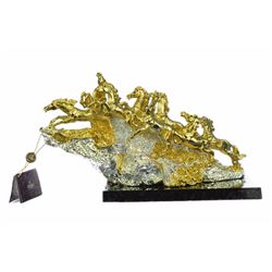 Gold Plexiglases Handmade Mustang Sculpture