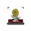 Gold Plexiglases Lion Head Bust Sculpture