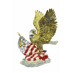 Gold Plexiglases American Eagle Sculpture