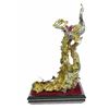 Image 10 : Gold Plexiglases Peacock With Sapphire Statue