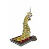 Image 11 : Gold Plexiglases Peacock With Sapphire Statue
