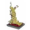 Image 12 : Gold Plexiglases Peacock With Sapphire Statue