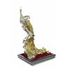 Image 8 : Gold Plexiglases Peacock With Sapphire Statue