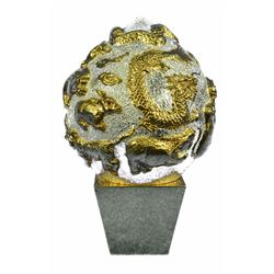 Gold Plexiglases Lucky Chinese All Zodiac Sculpture