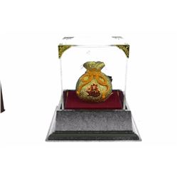 Gold Plexiglases Lucky Money Bag Sculpture
