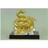Gold Plexiglases and Silver Plated Snake Sculpture