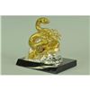 Image 2 : Gold Plexiglases and Silver Plated Snake Sculpture
