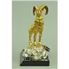 Image 3 : Gold Plexiglases Shaggy Sheep or Ram Sculpture