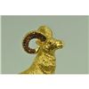 Image 5 : Gold Plexiglases Shaggy Sheep or Ram Sculpture