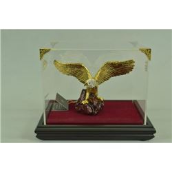 Gold Plexiglases American Silver Eagle Statue