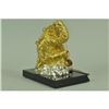 Image 4 : Gold Plexiglases Thinker Monkey Sculpture