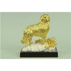 Gold Plexiglases Retriever Police Dog Statue