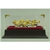 Gold Plexiglases Fishes Ocean Sculpture