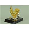 Image 1 : Gold Plexiglases Zodiac Sign Farm Rooster Figure