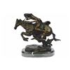 Image 1 : Native American Indian Riding Horse Bronze Sculpture