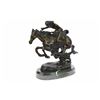 Image 5 : Native American Indian Riding Horse Bronze Sculpture