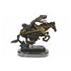 Image 7 : Native American Indian Riding Horse Bronze Sculpture