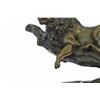 Image 3 : Lion Resting Bronze Sculpture on Marble Base Figurine