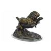 Image 5 : Lion Resting Bronze Sculpture on Marble Base Figurine