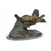 Image 7 : Lion Resting Bronze Sculpture on Marble Base Figurine