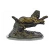 Image 9 : Lion Resting Bronze Sculpture on Marble Base Figurine