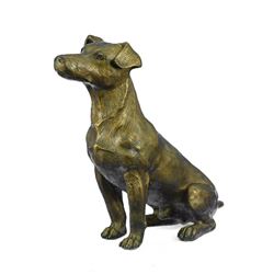 Life Size Jack Russell Terrier Dog Bronze Sculpture