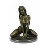 Image 1 : Nude Female Bronze Sculpture on Marble Base Statue