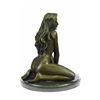 Image 8 : Nude Female Bronze Sculpture on Marble Base Statue