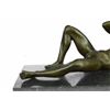 Image 3 : Nude Gay Bronze Sculpture on Marble Base Statue Art