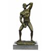 Image 1 : Nude Gay Man Bronze Sculpture on Marble Base Statue